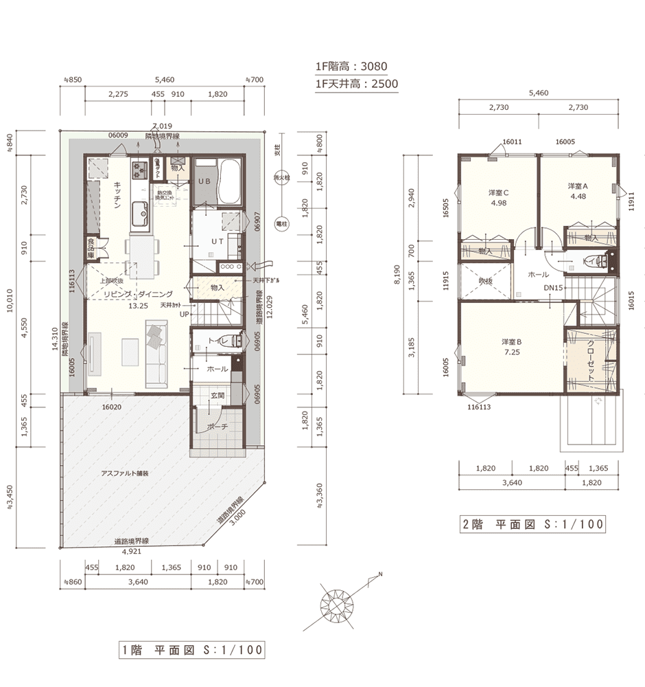 本郷通2丁目南 建物プラン例 間取り